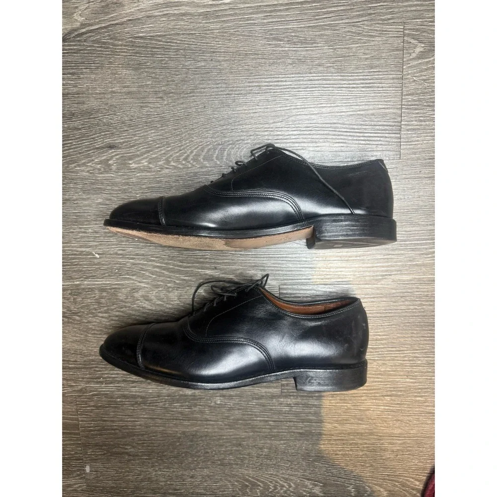 Allen Edmonds Park Avenue Mens 10.5 D  Black Leather Cap Toe Oxford Dress Shoes